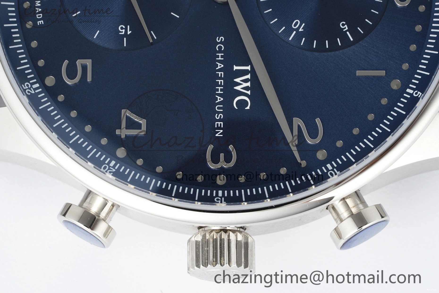 MIROTIME 1230 Portuguese Chrono IW3716 RSF 1:1 Best Edition Blue Dial on Black Leather Strap A RelaxedFit 7045